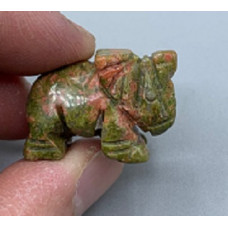 Elephant Classic 1 Inch Figurine - Unakite