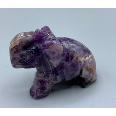 Elephant Classic 2.25 Inch Figurine - Amethyst Banded