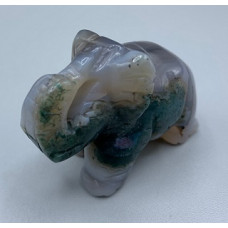 Elephant Classic 2.25 Inch Figurine - Moss Agate