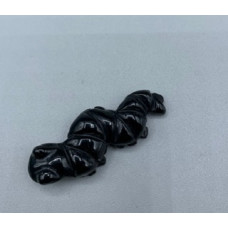 Caterpillar 1.5 Inch Figurine - Black Obsidian