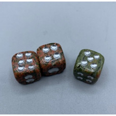 Dice 1 Inch Figurine - Unakite