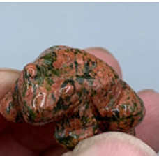 Frog Classic 1 Inch Figurine - Unakite