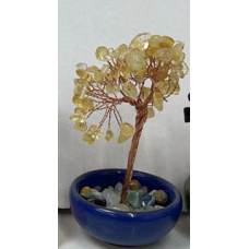 Money Tree  (about 4.5 inch in height) - Citrine Tree w Cup base