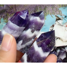 Gemstone Points Pack - Amethyst (Chevron) Point - 6 pcs Packs (about 3 inch H)