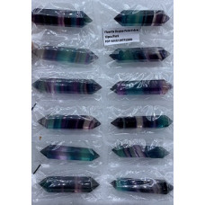 Gemstone Points Pack - Fluorite - 12 pcs Pack (5 - 6 cm H) - Double End