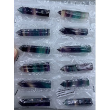 Gemstone Points Pack - Fluorite - 12 pcs Pack (5 - 6 cm H)