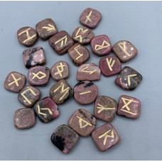 Runes - Rhodonite 25 pc set