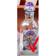 Magic Bottle - 2.5 x 2.5 inch x 8.5 inch Height - Style 3 with Amethyst top