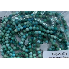 3 mm Faceted Gemstone Stretch Bracelet - 10 pcs pack - Chrysocolla