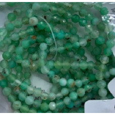 3 mm Faceted Gemstone Stretch Bracelet - 10 pcs pack - Chrysoprase