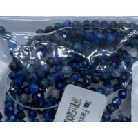 3 mm Faceted Gemstone Stretch Bracelet - 10 pcs pack - Kyanite