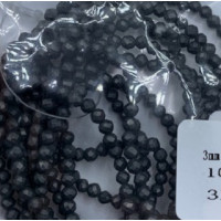 3 mm Faceted Gemstone Stretch Bracelet - 10 pcs pack - Shungite