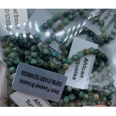 3 mm Faceted Gemstone Stretch Bracelet - 10 pcs pack - Africa Turquoise