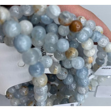 8 mm Gemstone Round Bead Bracelet - 10 pcs pack - Blue Celestite