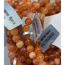 8 mm Gemstone Round Bead Bracelet - 10 pcs pack - Botswana Agate