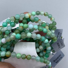 6 mm Gemstone Round Bead Bracelet - 10 pcs pack - Chrysoprase