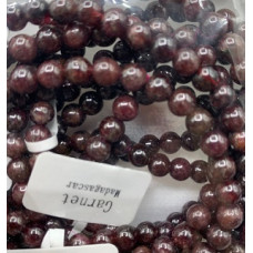 6 mm Gemstone Round Bead Bracelet - 10 pcs pack - Garnet