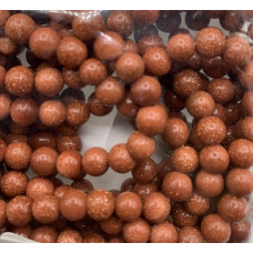 6 mm Gemstone Round Bead Bracelet - 10 pcs pack - Goldstone