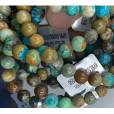 6 mm Gemstone Round Bead Bracelet - 10 pcs pack - Natural Turquoise