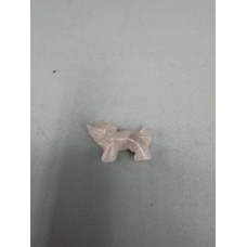 Coyote Walking 1 Inch Figurine - Rose Quartz