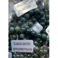 8 mm Gemstone Round Bead Bracelet - 10 pcs pack - Moss Agate 8 mm Gemstone Round Bead Bracelet - 10 pcs pack - Moss Agate