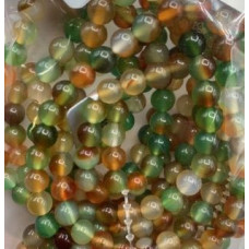 8 mm Gemstone Round Bead Bracelet - 10 pcs pack - Peacock Agate