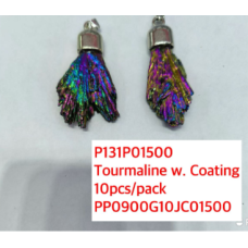 GPK - Tourmaline feather with colorful coating (about 2.5 inch) - 10 pcs pack