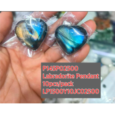 GPK - Labradorite Heart Pendant (about 1 inch) - 10 pcs pack