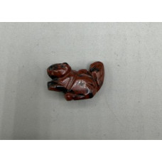Squirrel 1 Inch Figurine - Mahogany Obsidian