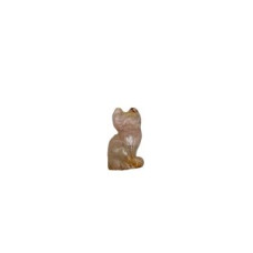 Cat Sitting 1 Inch Figurine - Sakura Agate
