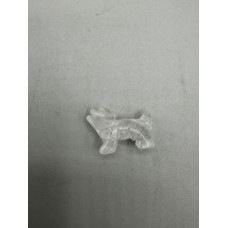 Coyote Walking 1 Inch Figurine - Clear Quartz