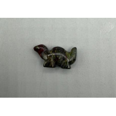 Dinosaur (Diplodocus) 1 Inch Figurine - Blood Stone