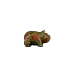 Pig 1 Inch Figurine - Unakite