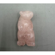 Bear Standing 2.25 Inch Figurine - Rose Quartz