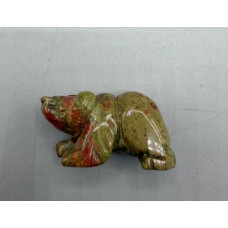 Bear Walking 1.5 Inch Figurine - Unakite