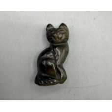 Cat Sitting 1.5 Inch Figurine - Obsidian