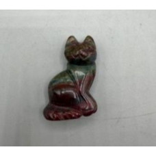 Cat Sitting 1.5 Inch Figurine - Fancy Jasper
