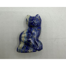 Cat Sitting 1.5 Inch Figurine - Lapis