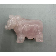Cow 1.5 Inch Figurine - Rose Quartz