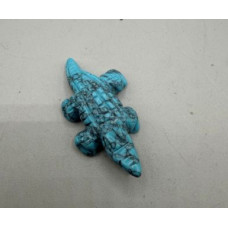 Crocodile 1.5 Inch Figurine - Howlite Turquoise
