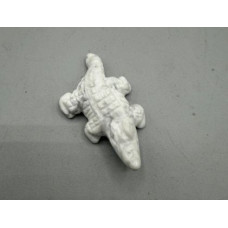 Crocodile 1.5 Inch Figurine - Howlite White
