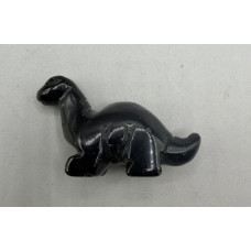 Dinosaur (Diplodocus) 1.5 Inch Figurine - Obsidian Black