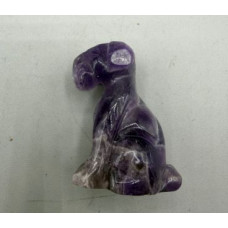 Dog (Airedale) 1.5 Inch Figurine - Amethyst Banded