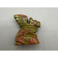 Dragon on Base 1.5 Inch Figurine - Unakite Dragon on Base 1.5 Inch Figurine - Unakite