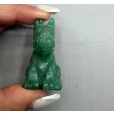 Dog (Schnauzer Sitting) 1.5 Inch Figurine - Aventurine