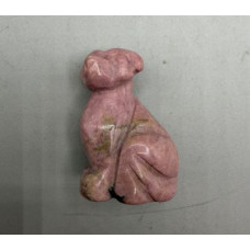 Dog Classic 1.5 Inch Figurine - Rhodonite