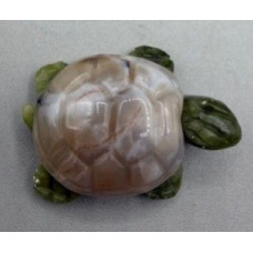 Turtle (Two Tone) 1.5 Inch Figurine - Sakura Agate Turtle (Two Tone) 1.5 Inch Figurine - Sakura Agate