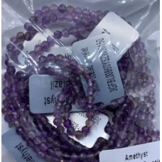 3 mm Faceted Gemstone Stretch Bracelet - 10 pcs pack - Amethyst