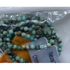 3 mm Faceted Gemstone Stretch Bracelet - 10 pcs pack - Natural Turquoise 