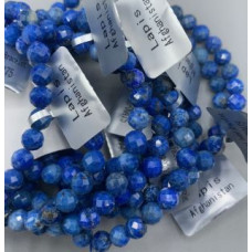 6 mm Gemstone Round Faceted Bracelet - 10 pcs pack - Lapis